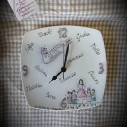 Orologio maestra con nomi 20x20
