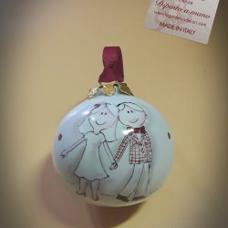 Palla di Natale coppia romantica
